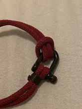 MKENDN-pulsera de supervivencia en forma de U para hombre y mujer, pulsera de cuerda de emergencia de rescate para acampada al aire libre, reloj deportivo con hebilla de acero inoxidable negro