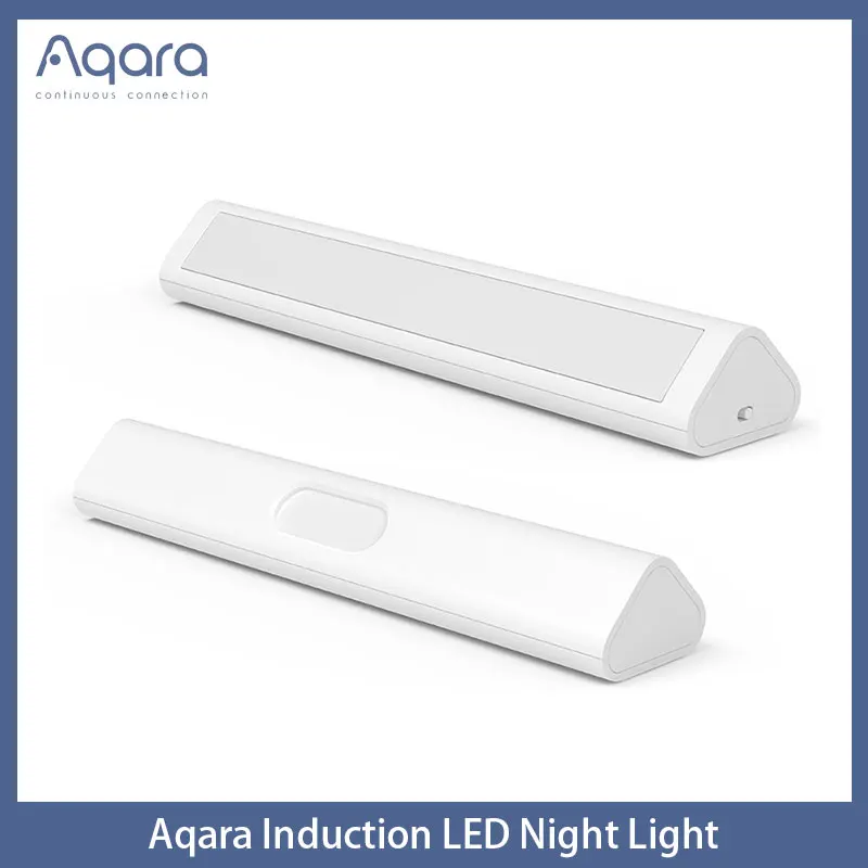 Aqara-Luz LED nocturna de inducción, instalación magnética con Sensor de luz de cuerpo humano, 2 niveles de brillo, temperatura de Color de 3200K