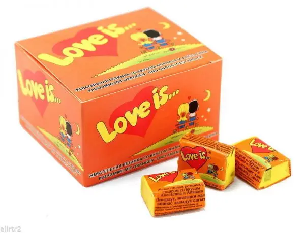 LOVE IS BUBBLE-chicle, piña, naranja, regalo de San Valentín, cumpleaños, cómics, el mejor envío gratis