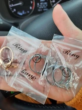 FDLK-Conjunto de anillos de boda elegantes para mujer, joyería de compromiso con brillante intenso, anillo de circón para mujer, 2 uds.