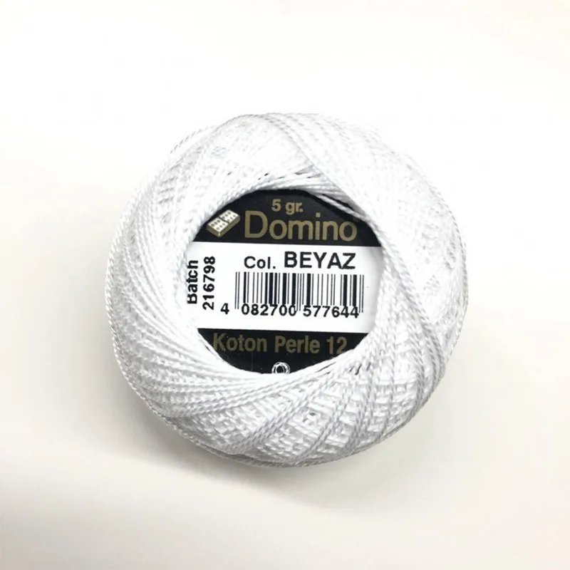 Якорь домино Coton Perle No: 12 вышивка шипами Etamin белый 10'lu посылка