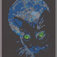 Вышивка бисером "Кот в лунном свете" набор