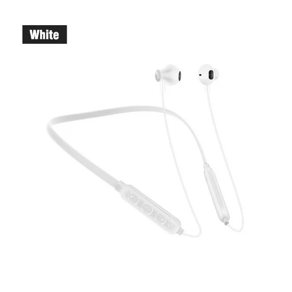 Magenetic, Bluetooth, Висячие Наушники, 5,0 гарнитура, спортивные шейные беспроводные наушники, наушники с микрофоном для всех телефонов - Цвет: Белый