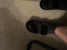 MIYEDA-Sandalias mullidas de piel de felpa para mujer, Zapatillas de casa con suelas de goma, antideslizantes, para uso en el hogar