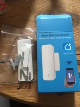 Tuya-Sensor inteligente con wifi para puerta, detector de entrada abierta/cerrada, app Smart Life con logotipo personalizado gratuito, compatible con Google Home y con Alexa