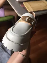 AIYUQI-Zapatillas de deporte de suela gruesa para mujer, zapatos informales de tendencia, de cuero genuino, para estudiantes, Primavera, Blanco nuevo, 2021