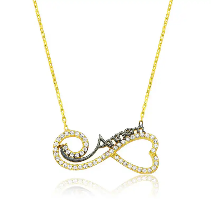 

Sterling silver Heart Infinity Mom Necklace