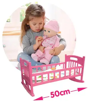 

Crib Cradle Baby Pink Bed Furniture for 50 cm Reborn Doll Kids