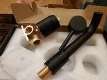 Sink Basin Tap Faucet Bath-Mixer Wall-Mount Rose-Gold-Set Brass Single-Handle Matt Black