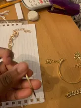 VKME-Conjunto de pulseras de cadena cubana Punk para mujer, brazaletes con abalorios de Color dorado grueso, estilo bohemio, Miami, 4 Uds.