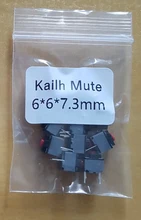 10-100 Uds Kailh 6*6*6*6*7,3mm cuadrados silencio ratón micro interruptor de botón de ratón puede reemplazar un rectángulo micro interruptor 8 millones de vida