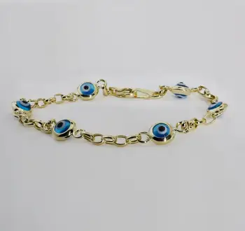 

6 eye Beaded Gold Child Wristbands 01-660-CSR085