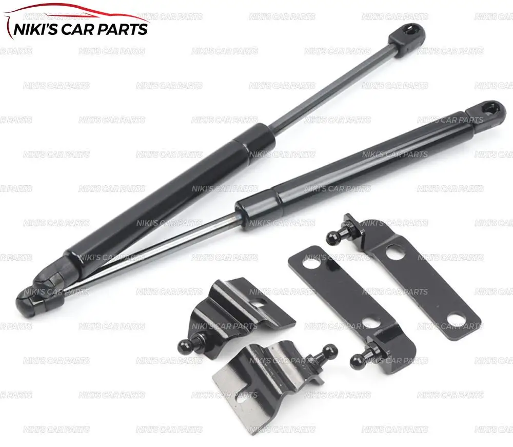 Hood support struts case for Toyota Fortuner- Stainless steel 1 set / 2 pcs molding decoration car styling exterior