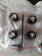 Yawlooc-emblema de calavera antirrobo para neumático de coche, tapa de válvula de neumático, cubierta de aire, estilo de coche, camión, accesorios de motocicleta