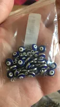 Bracelet Necklace Charms Connector Eye-Beads Evil Turkish Brass Blue with Gold-Color