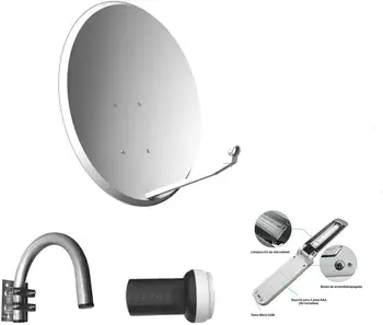 

Tecatel-parabolic Kit 65 cm INOX, Soporte and LNB Universal.