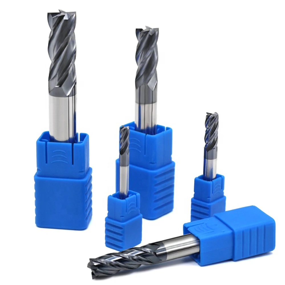 

FREE END mill 45-50 HRC 4 flute Carbide Cutter Solid Tungsten End Mill 4 * 4D * 50