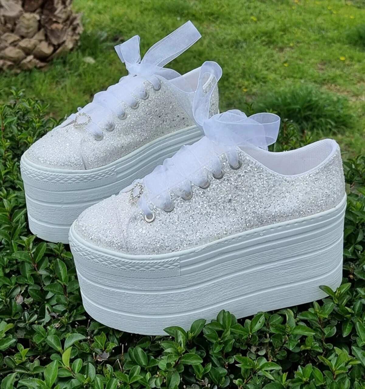 schending Pas op Ik zie je morgen Hoge Zool Stilo Schoenen 10Cm Wit Glitter Glitter Bruids Schoenen Sneakers  Hoge Zool Sport Vrouwen Witte Schoenen Kristal glitter|Sneakers voor  vrouwen| - AliExpress