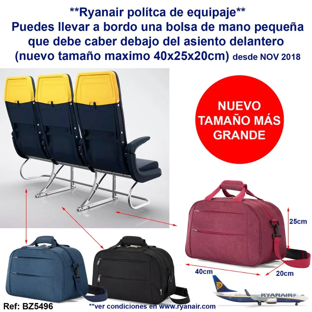 Benzi Bolsa de Viaje 40x25x20 cm BZ5496 Tamaño Equipaje de Mano  Ryanair|Travel Bags| - AliExpress