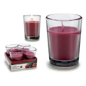 

Candle Set Red Berries (4 Pieces) Glass