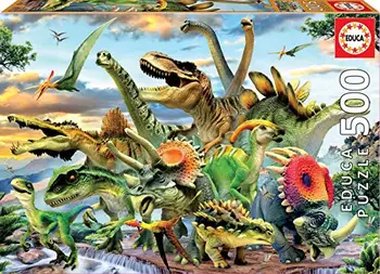 

Educa Borras - Genuine Puzzles, Puzzle 500 pieces, dinousaurs (17961)