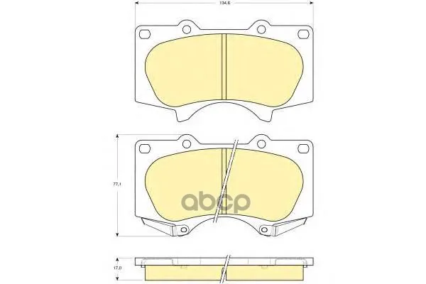 Колодки Тормозные Toyota Lc 120 4.0/3.0d/Mitsubishi Pajero 06 Передние Girling 6133649 Girling арт. 6133649