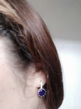 EMMAYA-Pendientes llamativos de 10 colores diferentes, bisutería con cierre de tipo botón, elementos naturales