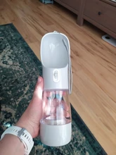 HOOPET-botella de agua portátil para perros, tazón alimentador, botella de comida, para viajes al aire libre, tazón de agua para perros