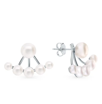 

Silver earrings with pearls sunlight sample 925
