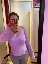 DEAT-ropa de cuello cuadrado de Cachemira para mujer, Jersey elástico de cintura alta, manga larga, sexy, primavera y verano, WK080, 2021