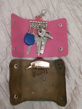 Llavero PU de las mujeres de los hombres de llaveros cartera cubierta de Hasp de moda billeteras para llaves organizador de bolsa de almacenamiento de regalo creativo