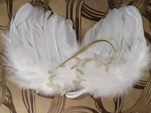 Accesorios de fotografía recién nacido, ala blanca de Ángel, fotos de bebé, accesorios para el cabello de plumas