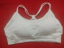Sujetador deportivo de realce para mujer, ropa interior para Yoga, Fitness, gimnasio, correr, Top de tirantes a prueba de golpes, acolchado