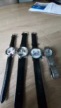 Disney-Reloj de Mickey Mouse para niños, cronógrafo de cuarzo con correa a la moda, para estudiantes, regalos de cumpleaños