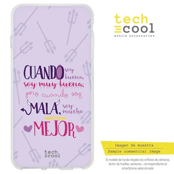 

FunnyTech®Silicone Case for OnePlus 7 Pro L Phrase funny "When I'm good" purple background