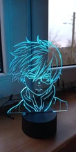 Lamp Bedroom-Decor Gift Led-Night-Light Acrylic Academia Face-Design Anime Shoto Todoroki