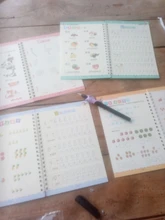 Libro de aprendizaje de números en inglés para niños, libro de arte para práctica de pintura, escritura de caligrafía, juguete de escritura en inglés, 4 libros