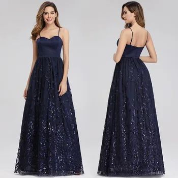 

Evening Dress Long Dress A Line Spaghetti Straps Floor Length Sleeveless Satin With Tulle Sequined Zipper Special occasion