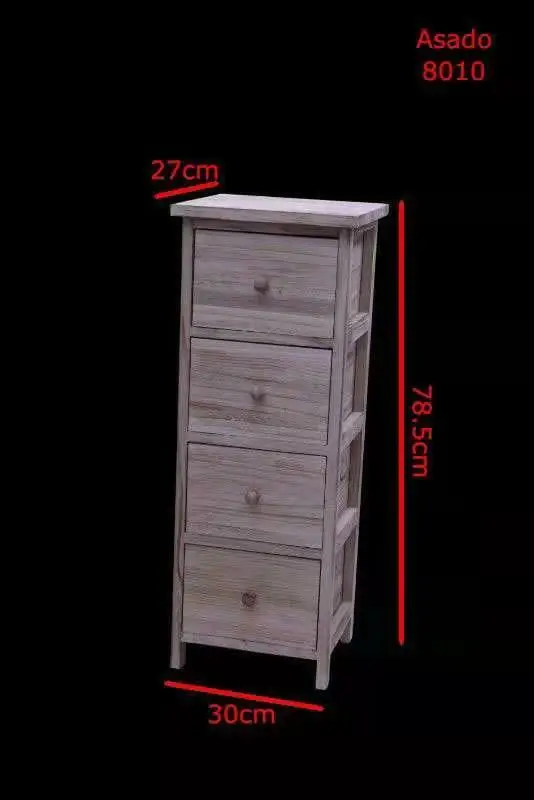 Cajoneras Con 4 Cajones asado Natural 27x78 5x30 | Мебель