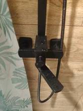 Uythner-Grifo de ducha efecto lluvia para pared, mezclador de agua para bañera, negro mate