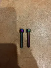 Tornillo de titanio Ti M6x 16 18 20 25 30 35 40mm con arandelas para freno de disco de bicicleta madre abrazadera 1 Uds