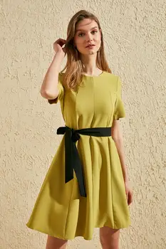 

Trendyol Contrast Belted Dress TWOSS20EL1308