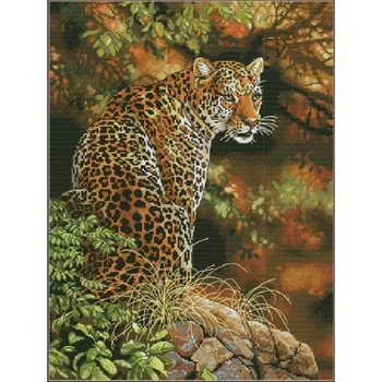 

Set for embroidery stitch dimensions leopard's gaze (look leopard) 35209