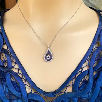 

925 Silver Drıp Evil Eye Necklace