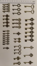 Dulce campana, 40 Uds., llaves pequeñas mezcladas, Vintage, bronce, Metal, aleación de Zinc, colgante encantador fabricación