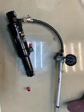 GIYO-Bomba de aire plegable GS-02D de alta presión para bicicleta, hinflador de 300 psi, con palanca, calibrador para horquilla y suspensión trasera, para bicicleta de montaña