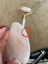 Rodillos de piedra de Jade para masaje Facial, Piedra Rosa de cuarzo Natural, para adelgazar la barbilla, estiramiento Facial, cuidado de la piel