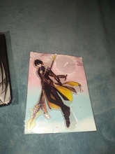 Genshin-Juego de mesa con base para disfraz de personaje, modelo de placa con base, modelo de figura de acrílico, ventiladores para decoración, regalo, Zhongli Mona Xinyan