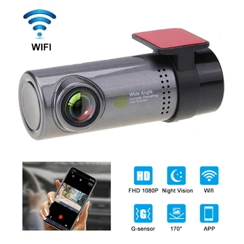 

Brand Dash Cam Wifi APP Car DVR Camera 1080P HD Night Vision Car Video Recorder G-sensor 170 Degree Dashcam Rotatable Registrar