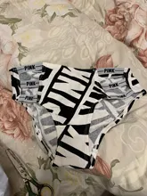 QIWN-bragas deportivas sin costuras para mujer, ropa interior Sexy con letra rosa, lencería cintura baja, Tanga de Yoga